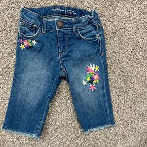 Cropped embroidery GAP jeans